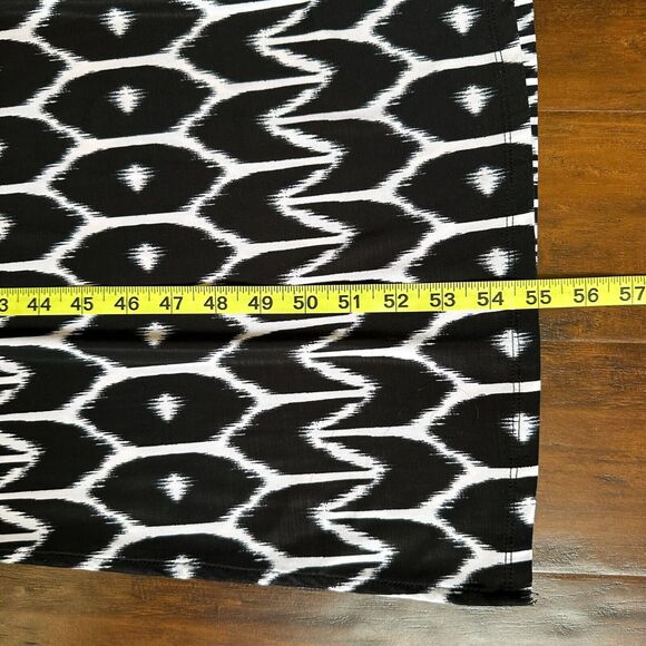 TRINA TURK x INC Africana Maxi Side Slit Dress in Black Ikat Print - Picture 14 of 14